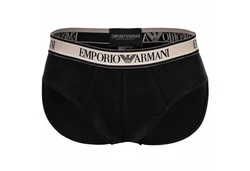 Emporio Armani Herren Slip Core Logoband 3er Pack Schwarz