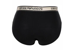 Emporio Armani Herren Slip Core Logoband 3er Pack Schwarz