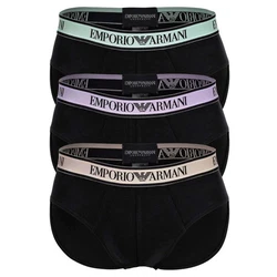 Emporio Armani Herren Slip Core Logoband 3er Pack Schwarz