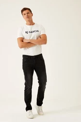 Garcia Slim-fit Jeans Savio Schwarz/Weiß/Braun