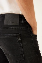 Garcia Slim-fit Jeans Savio Schwarz/Weiß/Braun