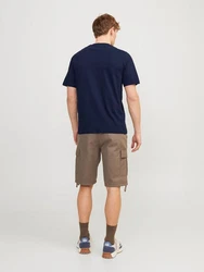 Jack & Jones T-Shirt JJFOREST TEE SS CREW NECK Dunkelblau/Blau