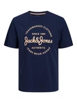 Jack & Jones T-Shirt JJFOREST TEE SS CREW NECK Dunkelblau/Blau