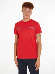 Tommy Hilfiger T-Shirt STRIPE CHEST TEE Rot