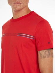 Tommy Hilfiger T-Shirt STRIPE CHEST TEE Rot