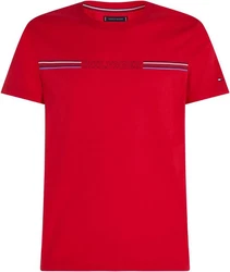 Tommy Hilfiger T-Shirt STRIPE CHEST TEE Rot