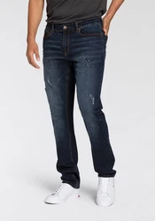 Bruno Banani Straight-Jeans Hutch Dunkelblau/Blau/Hellblau/Beige