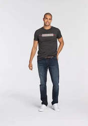 Bruno Banani Straight-Jeans Hutch Dunkelblau/Blau/Hellblau/Beige