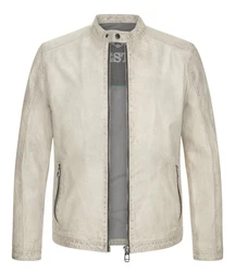 Milestone Lederjacke MSLacona Khaki/Grau/Beige/Braun/Hellgrau