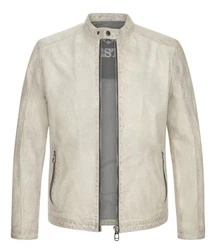 Milestone Lederjacke MSLacona Khaki/Grau/Beige/Braun/Hellgrau