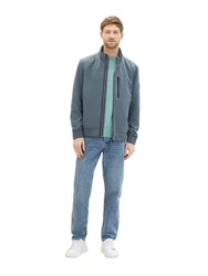 TOM TAILOR Anorak Blousonjacke Grau/Dunkelblau/Blau/Hellblau