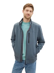 TOM TAILOR Anorak Blousonjacke Grau/Dunkelblau/Blau/Hellblau