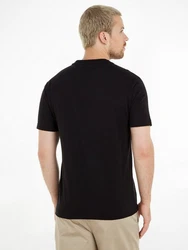 Calvin Klein T-Shirt OPTIC LINE LOGO Schwarz/Dunkelbraun