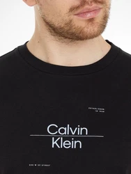 Calvin Klein T-Shirt OPTIC LINE LOGO Schwarz/Dunkelbraun