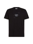 Calvin Klein T-Shirt OPTIC LINE LOGO Schwarz/Dunkelbraun