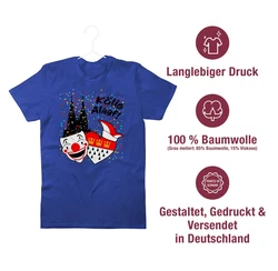 Shirtracer T-Shirt Klle Alaaf Kostüm Köln Karneval Wappen Rot/Weiß