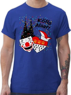 Shirtracer T-Shirt Klle Alaaf Kostüm Köln Karneval Wappen Rot/Weiß