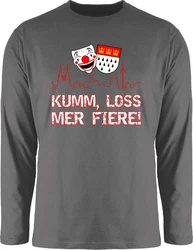 Shirtracer Rundhalsshirt Kumm loss mer fiere Klle Alaaf Kln Wappen Karneval Dunkelgrün/Rot/Braun/Dunkelgrau/Grün