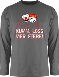 Shirtracer Rundhalsshirt Kumm loss mer fiere Klle Alaaf Kln Wappen Karneval Dunkelgrün/Rot/Braun/Dunkelgrau/Grün
