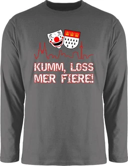 Shirtracer Rundhalsshirt Kumm loss mer fiere Klle Alaaf Kln Wappen Karneval Dunkelgrün/Rot/Braun/Dunkelgrau/Grün Shirtracer Rundhalsshirt Kumm loss mer fiere Klle Alaaf Kln Wappen Karneval Dunkelgrün/Rot/Braun/Dunkelgrau/Grün