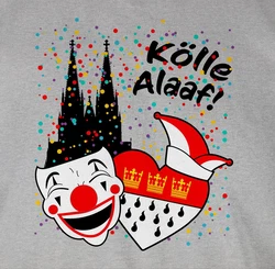 Shirtracer Rundhalsshirt Klle Alaaf Kostm Kln Karneval Wappen Rot/Weiß