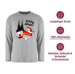 Shirtracer Rundhalsshirt Klle Alaaf Kostm Kln Karneval Wappen Rot/Weiß