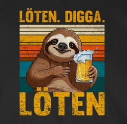 Shirtracer T-Shirt Lten Digga Lten Bier Biertrinker Faultier Saufi Party & Alkohol Herren 