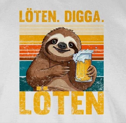 Shirtracer T-Shirt Lten Digga Lten Bier Biertrinker Faultier Saufi Party & Alkohol Herren Braun/Creme