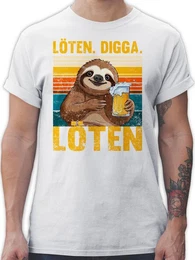 T-Shirt Lten Digga Lten - Digga Lten Bier Biertrinker Faultier Saufi Party & Alkohol Herren