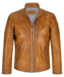 Milestone Lederjacke MS-Edward Braun/Beige