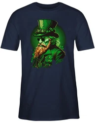 Shirtracer T-Shirt Shamrock Irland Kobold Irische St. Patricks Day Blau