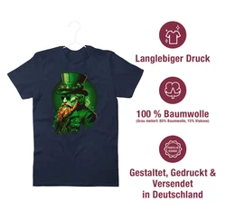 Shirtracer T-Shirt Shamrock Irland Kobold Irische St. Patricks Day Blau