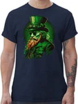 Shirtracer T-Shirt Shamrock Irland Kobold Irische St. Patricks Day Blau