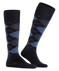 Burlington Kniestrümpfe Preston Blau/Dunkelblau/Hellblau