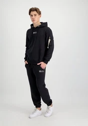 Alpha Industries Hoodie EMB  Dunkelblau/Schwarz/Rosa