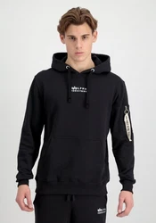 Alpha Industries Hoodie EMB  Dunkelblau/Schwarz/Rosa