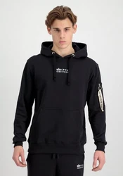 Alpha Industries Hoodie EMB  Dunkelblau/Schwarz/Rosa