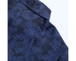 Allthemen Langarmhemd Regular Fit Herren Freizeithemd Dunkelblau/Blau