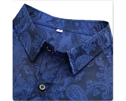 Allthemen Langarmhemd Regular Fit Herren Freizeithemd Dunkelblau/Blau