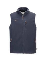 FirstB Fleecejacke Herren Fleeceweste Dunkelblau/Blau/Grau