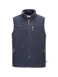 FirstB Fleecejacke Herren Fleeceweste Dunkelblau/Blau/Grau