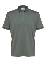 Poloshirt SLHFAVE ZIP SS POLO NOOS