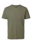 SELECTED HOMME Kurzarmshirt SLHASPEN SLUB SS O-NECK 