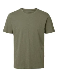 SELECTED HOMME Kurzarmshirt SLHASPEN SLUB SS O-NECK 