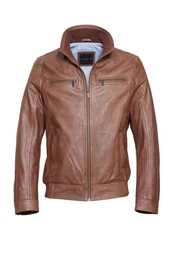Lederjacke BUMATTEO mit Stehkragen