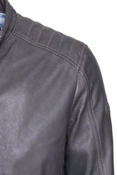 bugatti Lederjacke BUAPOLLO Grau/Dunkelgrau/Dunkelblau