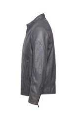 bugatti Lederjacke BUAPOLLO Grau/Dunkelgrau/Dunkelblau
