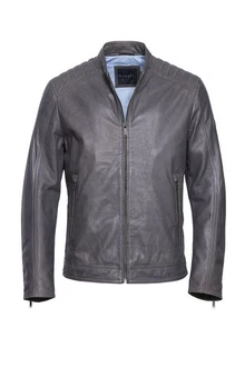 bugatti Lederjacke BUAPOLLO Grau/Dunkelgrau/Dunkelblau