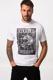 T-Shirt T-Shirt Halbarm Rundhals Brustprint bis 8 XL