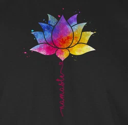 Shirtracer T-Shirt Namaste Lotusblüte Spirit Yoga Mischfarben/Schwarz/Rosa/Lila